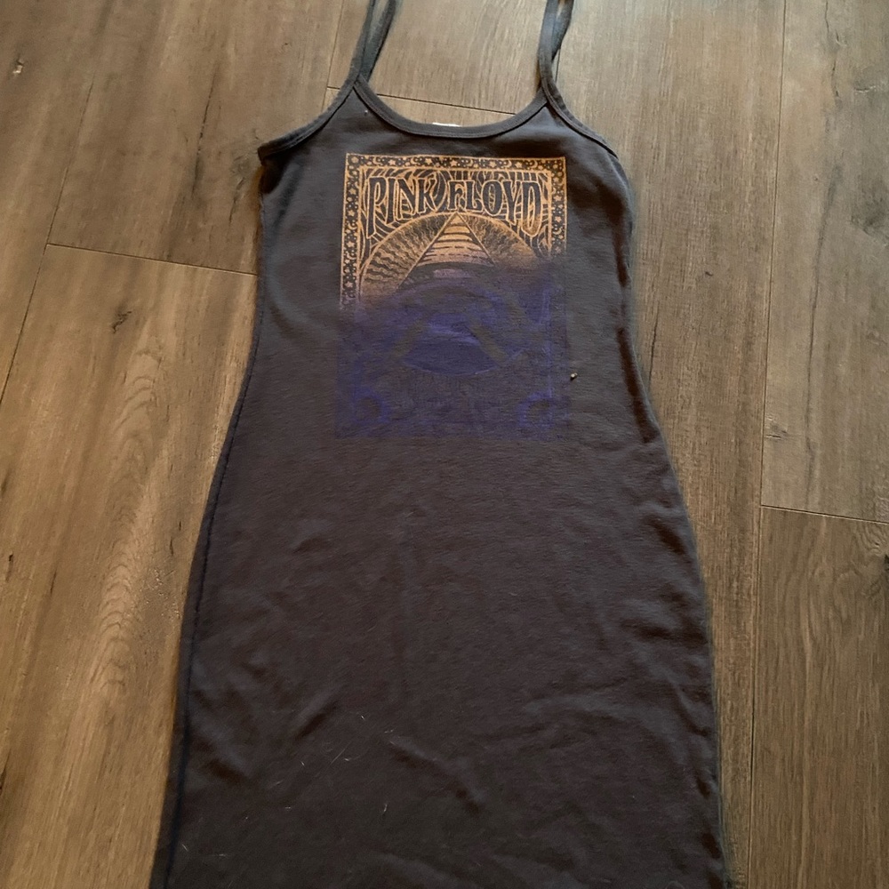 Grey Pink Floyd body con dress